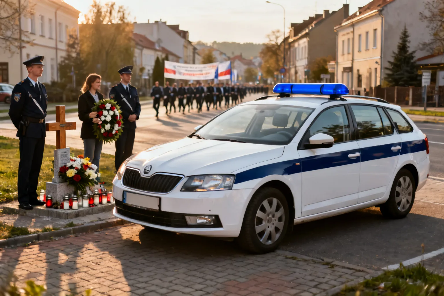 Włocławek: policja upamiętniła bł. ks. Jerzego Popiełuszko i zabezpieczała przemarsz