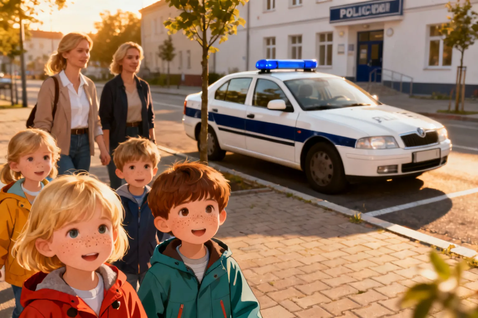 Przedszkolaki z "Pluszowego Misia" zwiedziły komendę policji we Włocławku